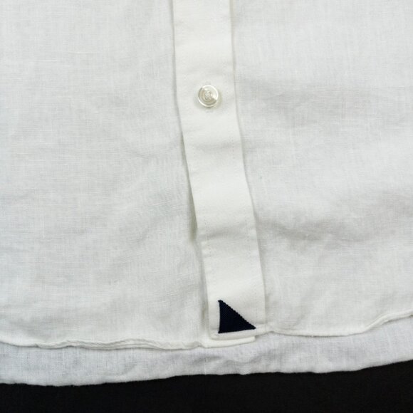 UNTUCKit Linen Shirt Men's Small Solid White Wrinkle Resistant Calvano - Picture 6 of 13